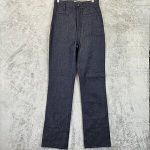 Loewe Jeans Womens 38 Blue Denim Straight Leg Made in Italy Button Fly Designer